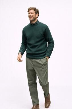 OOBE Brand McClain Crew Merino Wool Sweater Deep Forest Mens Size Medium New